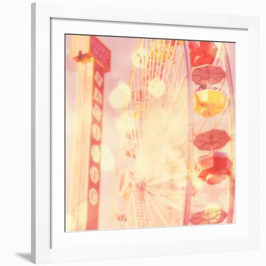 Carnival Lights on a Big Wheel-Myan Soffia-Framed Photographic Print