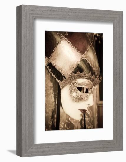 Carnival mask, Venice, Veneto, Italy-Russ Bishop-Framed Photographic Print