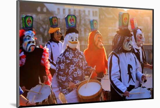 Carnival of Basel (Basler Fasnacht), Basel, Canton of Basel City, Switzerland, Europe-Hans-Peter Merten-Mounted Photographic Print