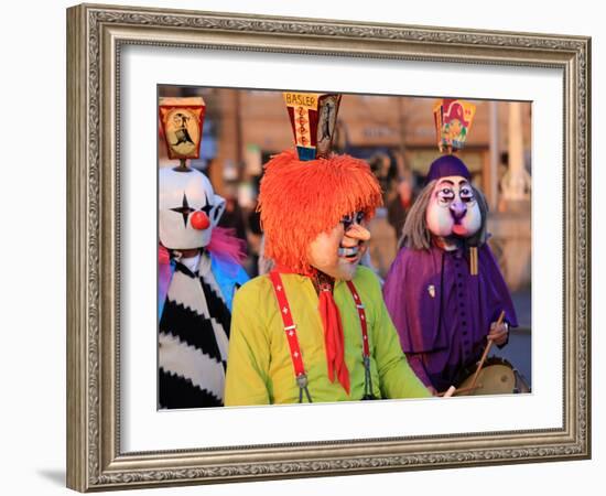 Carnival of Basel (Basler Fasnacht), Basel, Canton of Basel City, Switzerland, Europe-Hans-Peter Merten-Framed Photographic Print