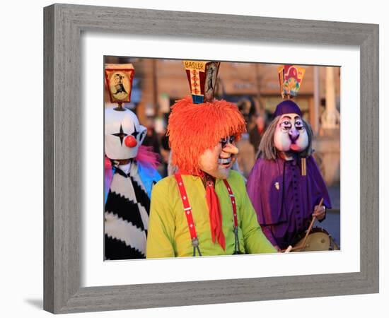 Carnival of Basel (Basler Fasnacht), Basel, Canton of Basel City, Switzerland, Europe-Hans-Peter Merten-Framed Photographic Print