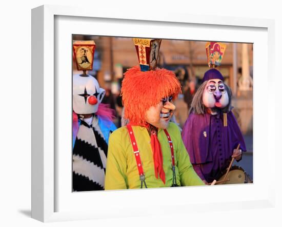 Carnival of Basel (Basler Fasnacht), Basel, Canton of Basel City, Switzerland, Europe-Hans-Peter Merten-Framed Photographic Print