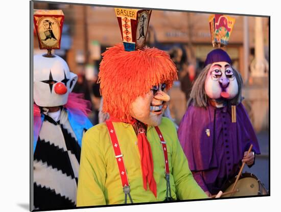 Carnival of Basel (Basler Fasnacht), Basel, Canton of Basel City, Switzerland, Europe-Hans-Peter Merten-Mounted Photographic Print