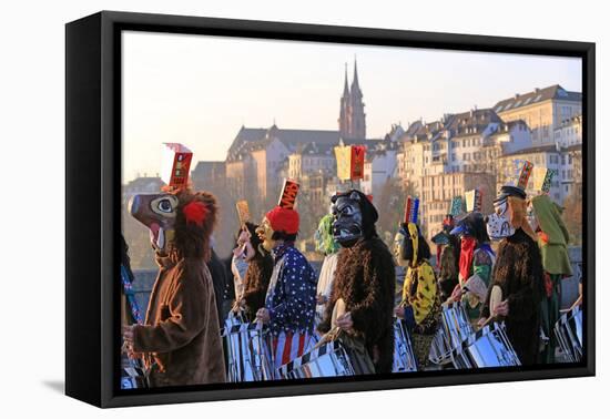 Carnival of Basel (Basler Fasnacht), Basel, Canton of Basel City, Switzerland, Europe-Hans-Peter Merten-Framed Premier Image Canvas