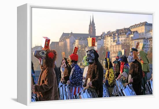 Carnival of Basel (Basler Fasnacht), Basel, Canton of Basel City, Switzerland, Europe-Hans-Peter Merten-Framed Premier Image Canvas