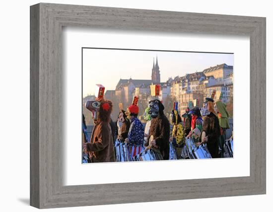 Carnival of Basel (Basler Fasnacht), Basel, Canton of Basel City, Switzerland, Europe-Hans-Peter Merten-Framed Photographic Print