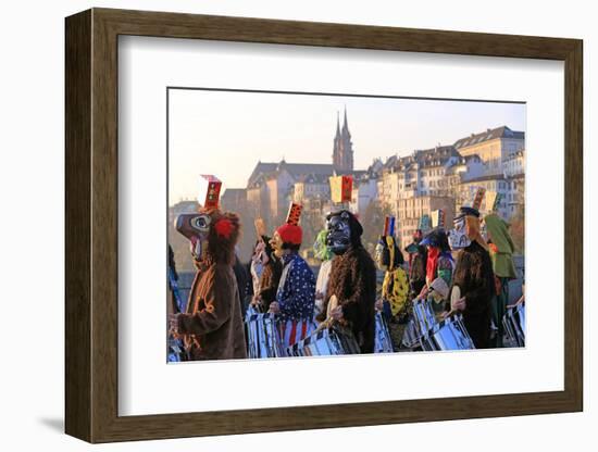 Carnival of Basel (Basler Fasnacht), Basel, Canton of Basel City, Switzerland, Europe-Hans-Peter Merten-Framed Photographic Print