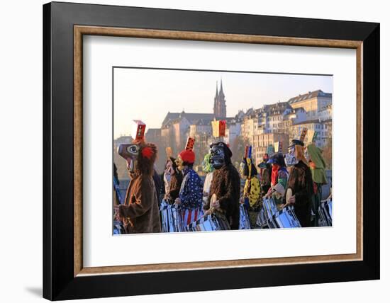 Carnival of Basel (Basler Fasnacht), Basel, Canton of Basel City, Switzerland, Europe-Hans-Peter Merten-Framed Photographic Print