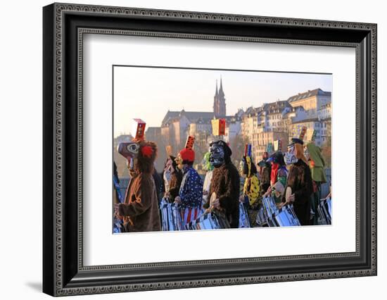 Carnival of Basel (Basler Fasnacht), Basel, Canton of Basel City, Switzerland, Europe-Hans-Peter Merten-Framed Photographic Print