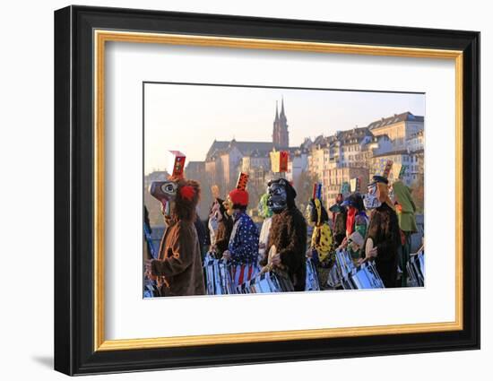 Carnival of Basel (Basler Fasnacht), Basel, Canton of Basel City, Switzerland, Europe-Hans-Peter Merten-Framed Photographic Print