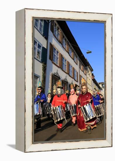 Carnival of Basel (Basler Fasnacht), Basel, Canton of Basel City, Switzerland, Europe-Hans-Peter Merten-Framed Premier Image Canvas