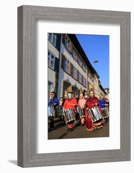 Carnival of Basel (Basler Fasnacht), Basel, Canton of Basel City, Switzerland, Europe-Hans-Peter Merten-Framed Photographic Print