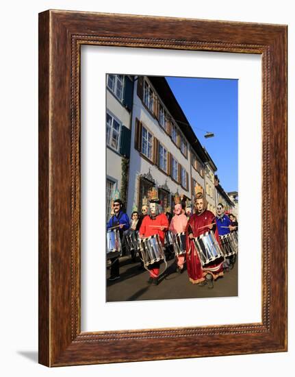 Carnival of Basel (Basler Fasnacht), Basel, Canton of Basel City, Switzerland, Europe-Hans-Peter Merten-Framed Photographic Print