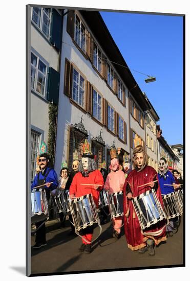 Carnival of Basel (Basler Fasnacht), Basel, Canton of Basel City, Switzerland, Europe-Hans-Peter Merten-Mounted Photographic Print
