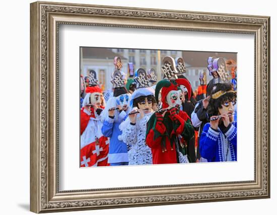 Carnival of Basel (Basler Fasnacht), Basel, Canton of Basel City, Switzerland, Europe-Hans-Peter Merten-Framed Photographic Print