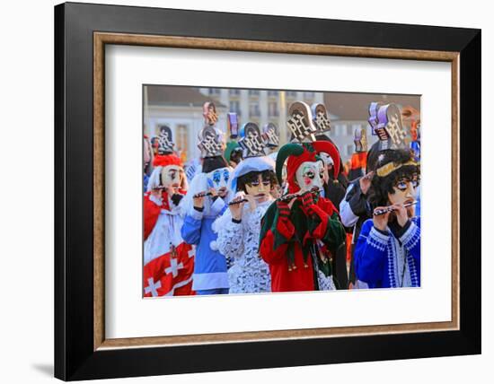 Carnival of Basel (Basler Fasnacht), Basel, Canton of Basel City, Switzerland, Europe-Hans-Peter Merten-Framed Photographic Print