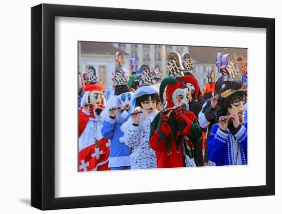 Carnival of Basel (Basler Fasnacht), Basel, Canton of Basel City, Switzerland, Europe-Hans-Peter Merten-Framed Photographic Print