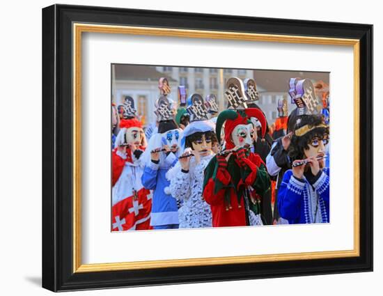 Carnival of Basel (Basler Fasnacht), Basel, Canton of Basel City, Switzerland, Europe-Hans-Peter Merten-Framed Photographic Print