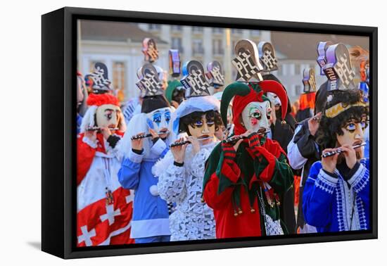 Carnival of Basel (Basler Fasnacht), Basel, Canton of Basel City, Switzerland, Europe-Hans-Peter Merten-Framed Premier Image Canvas