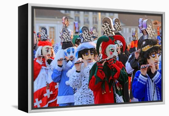 Carnival of Basel (Basler Fasnacht), Basel, Canton of Basel City, Switzerland, Europe-Hans-Peter Merten-Framed Premier Image Canvas