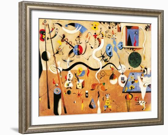 Carnival of Harlequin-Joan Miro-Framed Art Print