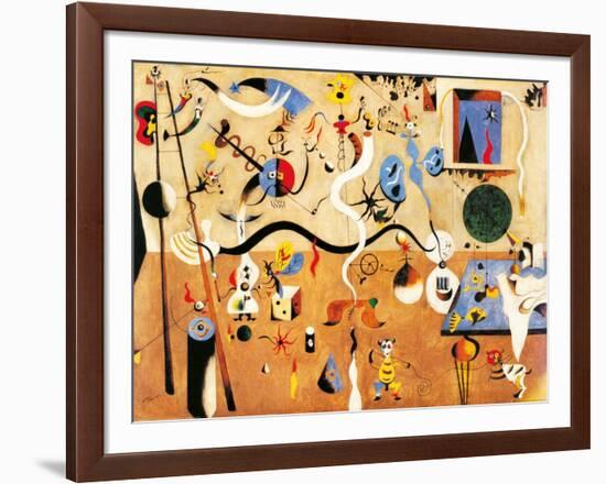 Carnival of Harlequin-Joan Miro-Framed Art Print