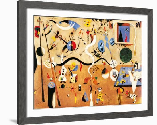 Carnival of Harlequin-Joan Miro-Framed Art Print