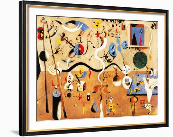 Carnival of Harlequin-Joan Miro-Framed Art Print