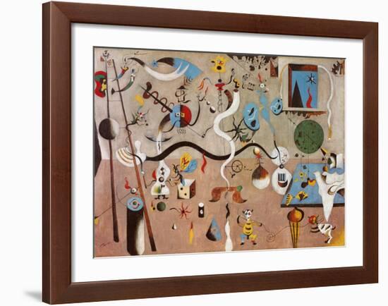 Carnival of Harlequin-Joan Miro-Framed Art Print