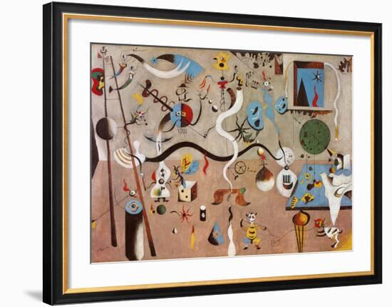 Carnival of Harlequin-Joan Miro-Framed Art Print