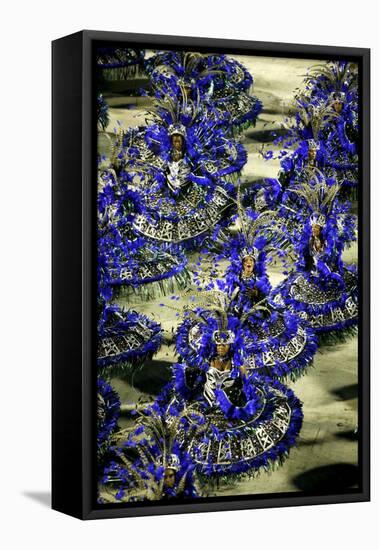 Carnival Parade at the Sambodrome, Rio de Janeiro, Brazil, South America-Yadid Levy-Framed Premier Image Canvas