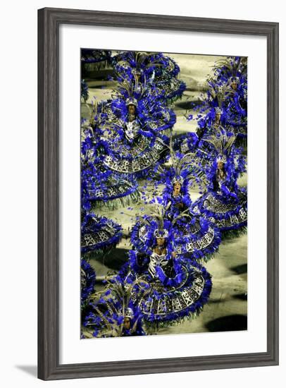 Carnival Parade at the Sambodrome, Rio de Janeiro, Brazil, South America-Yadid Levy-Framed Photographic Print