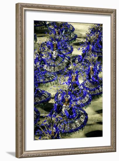 Carnival Parade at the Sambodrome, Rio de Janeiro, Brazil, South America-Yadid Levy-Framed Photographic Print