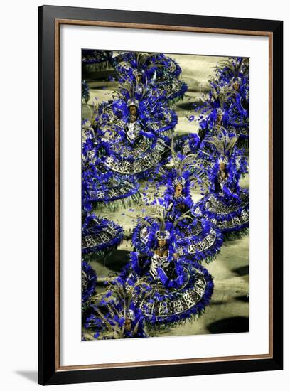 Carnival Parade at the Sambodrome, Rio de Janeiro, Brazil, South America-Yadid Levy-Framed Photographic Print