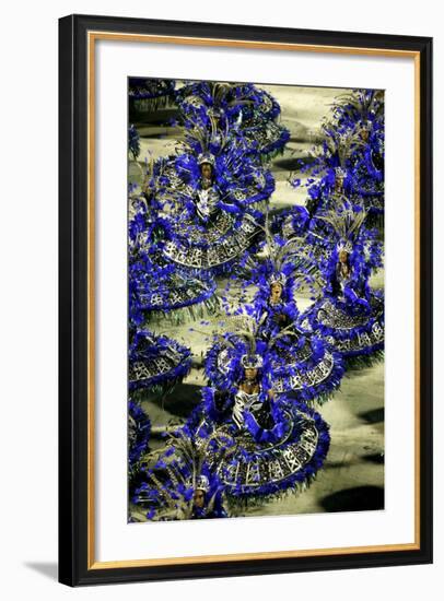 Carnival Parade at the Sambodrome, Rio de Janeiro, Brazil, South America-Yadid Levy-Framed Photographic Print