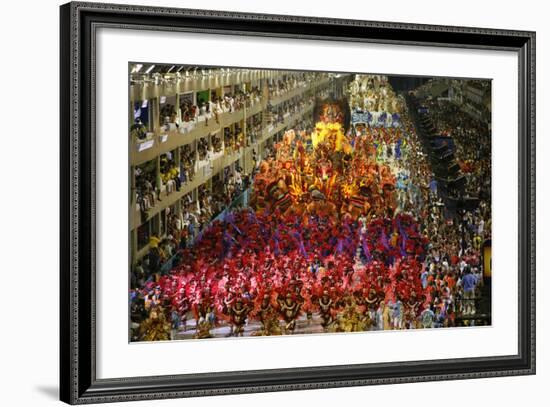 Carnival Parade at the Sambodrome, Rio de Janeiro, Brazil, South America-Yadid Levy-Framed Photographic Print