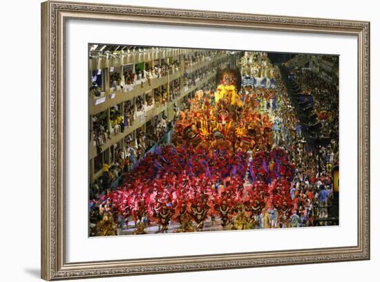 Carnival Parade at the Sambodrome, Rio de Janeiro, Brazil, South America-Yadid Levy-Framed Photographic Print