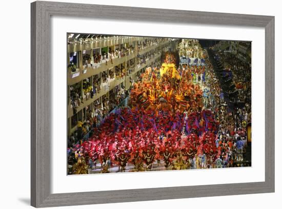 Carnival Parade at the Sambodrome, Rio de Janeiro, Brazil, South America-Yadid Levy-Framed Photographic Print