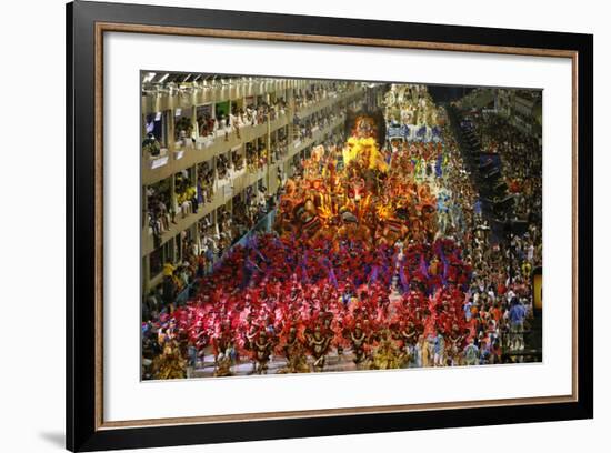 Carnival Parade at the Sambodrome, Rio de Janeiro, Brazil, South America-Yadid Levy-Framed Photographic Print