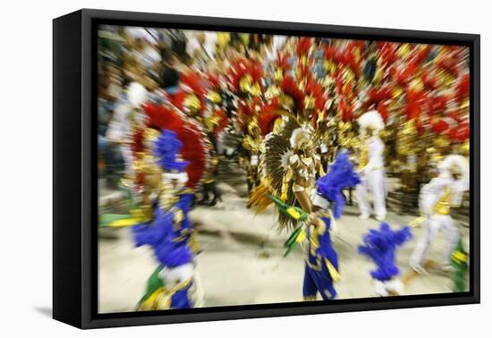 Carnival Parade at the Sambodrome, Rio de Janeiro, Brazil, South America-Yadid Levy-Framed Premier Image Canvas