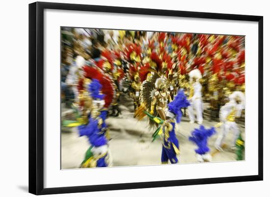 Carnival Parade at the Sambodrome, Rio de Janeiro, Brazil, South America-Yadid Levy-Framed Photographic Print