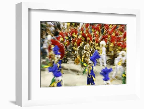 Carnival Parade at the Sambodrome, Rio de Janeiro, Brazil, South America-Yadid Levy-Framed Photographic Print