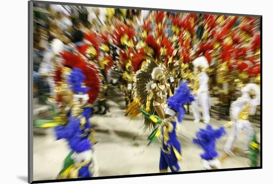 Carnival Parade at the Sambodrome, Rio de Janeiro, Brazil, South America-Yadid Levy-Mounted Photographic Print