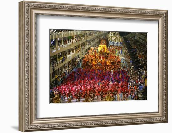 Carnival Parade at the Sambodrome, Rio de Janeiro, Brazil, South America-Yadid Levy-Framed Photographic Print