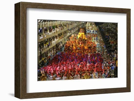 Carnival Parade at the Sambodrome, Rio de Janeiro, Brazil, South America-Yadid Levy-Framed Photographic Print