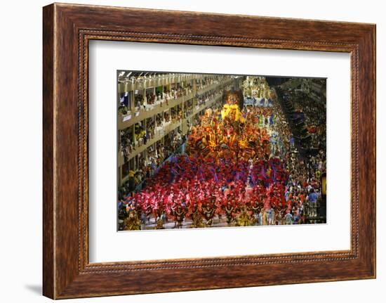 Carnival Parade at the Sambodrome, Rio de Janeiro, Brazil, South America-Yadid Levy-Framed Photographic Print