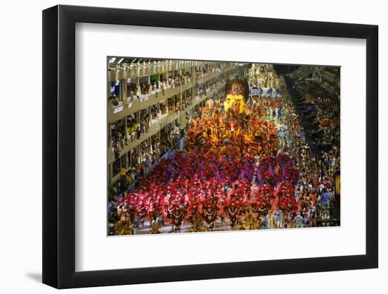 Carnival Parade at the Sambodrome, Rio de Janeiro, Brazil, South America-Yadid Levy-Framed Photographic Print