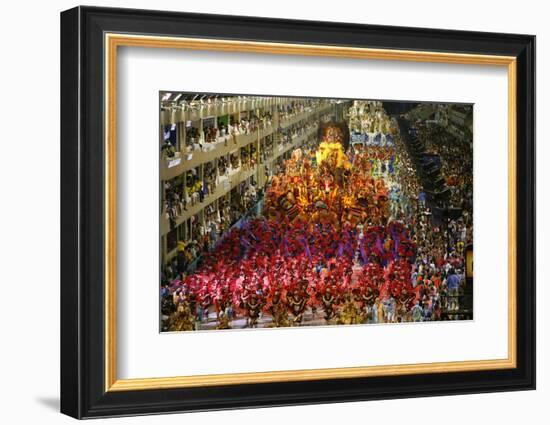 Carnival Parade at the Sambodrome, Rio de Janeiro, Brazil, South America-Yadid Levy-Framed Photographic Print