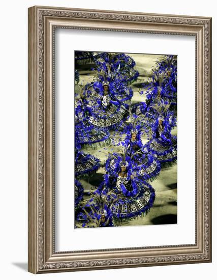 Carnival Parade at the Sambodrome, Rio de Janeiro, Brazil, South America-Yadid Levy-Framed Photographic Print