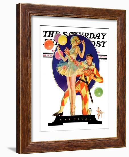 "Carnival," Saturday Evening Post Cover, February 25, 1933-Joseph Christian Leyendecker-Framed Giclee Print